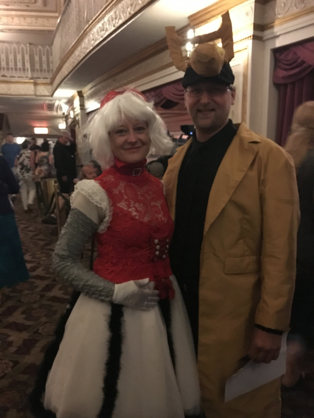 Ryan and Cecile VanBeek attend the reunion in their robotic finest. (Photo: Katie Rife)